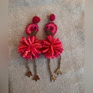 Baublebar Pink Beaded Flamingo Earrings